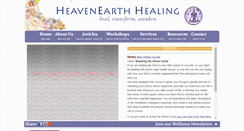 Desktop Screenshot of heavenearthhealing.com